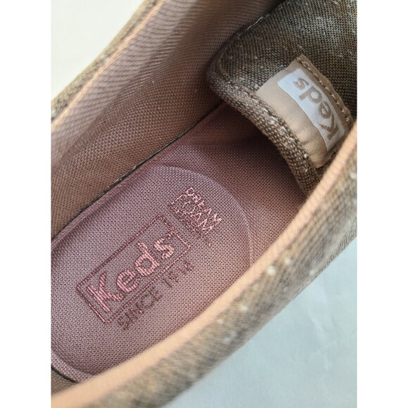 Keds Center II Sneakers 6.5 Walnut Cotton Slub Dream Foam Casual Lace-Up Shoe - Picture 4 of 7